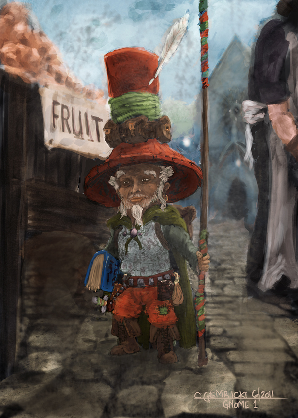 Gnome at a Fruit Stand