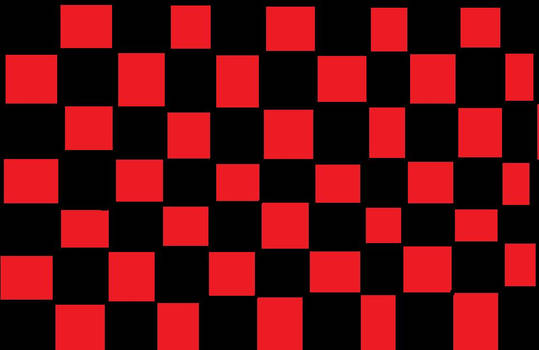 Red and black background.