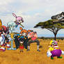 Wario dies by a Spinosaurus while exploring Africa