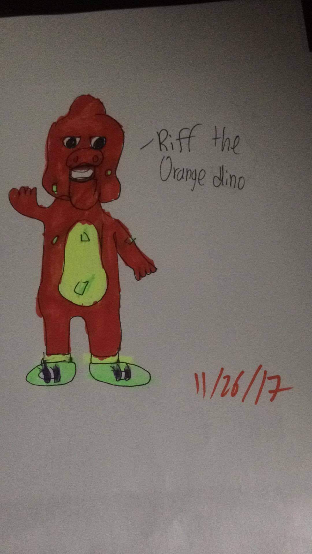 Old Photo: My Drawing Of Riff From Barney(11/26/17 by ssunkara2001 on ...