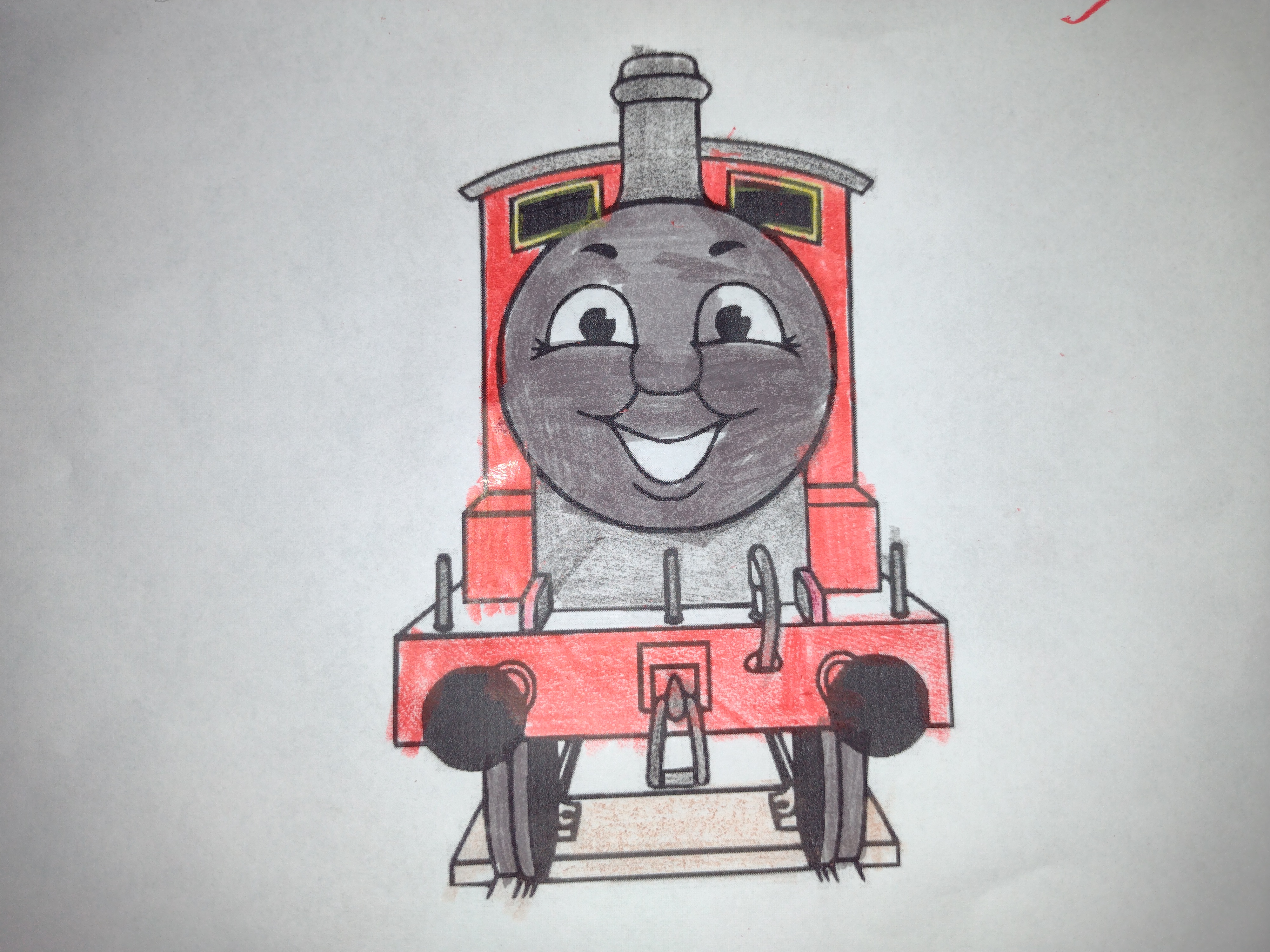 Colored page James the red engine painted by User not registered