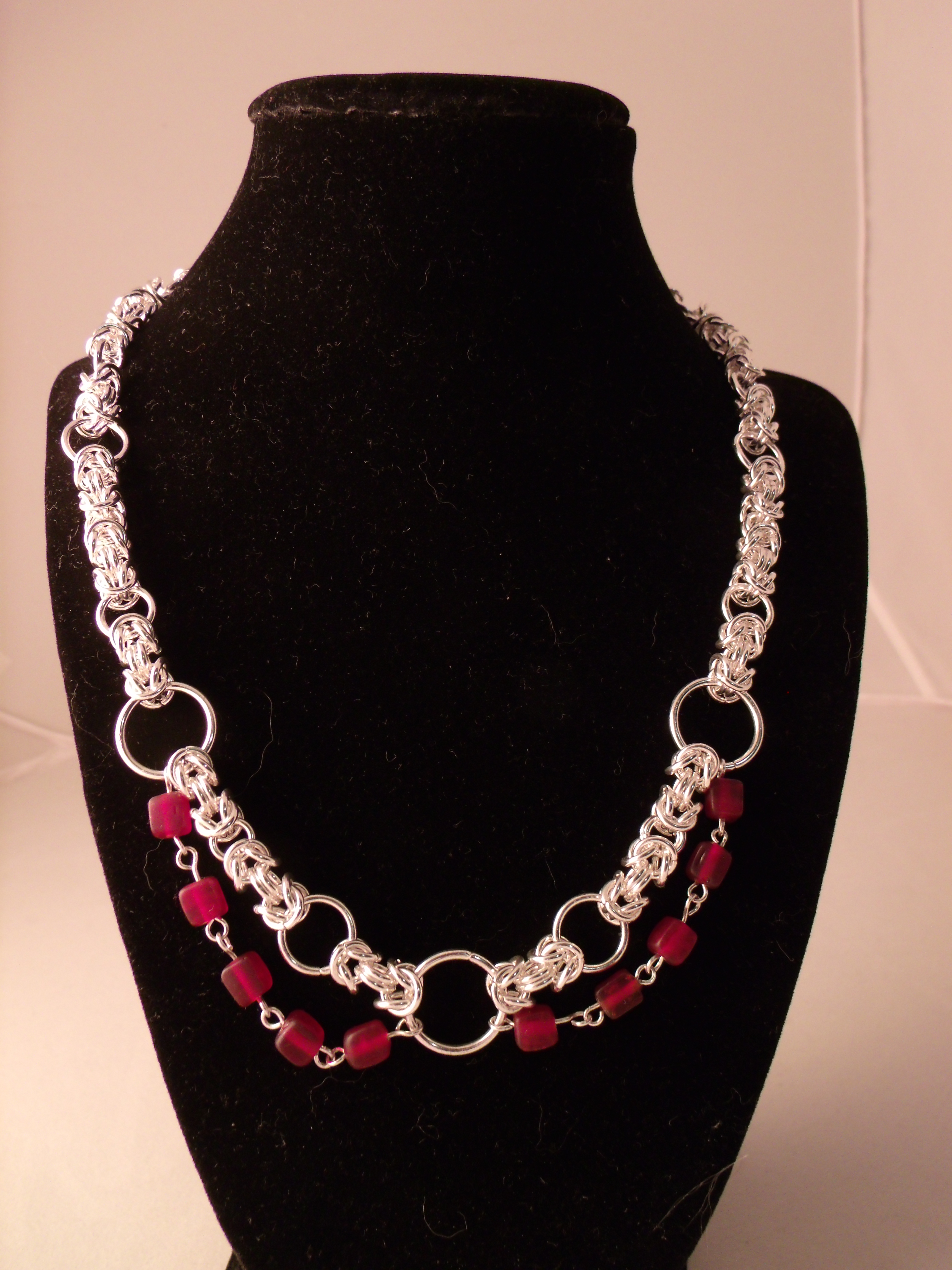 Byzantine necklace in Red