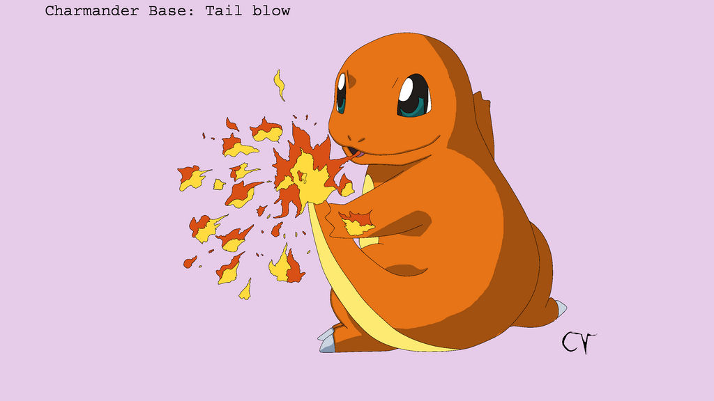 Charmander base 1: Tail Blow by CrimsonVampiress on DeviantArt