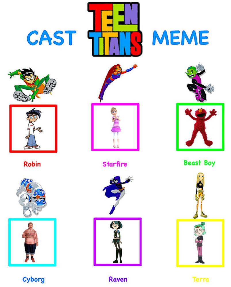 Teen Titans Go Cast meme by LadybugDana2011 on DeviantArt