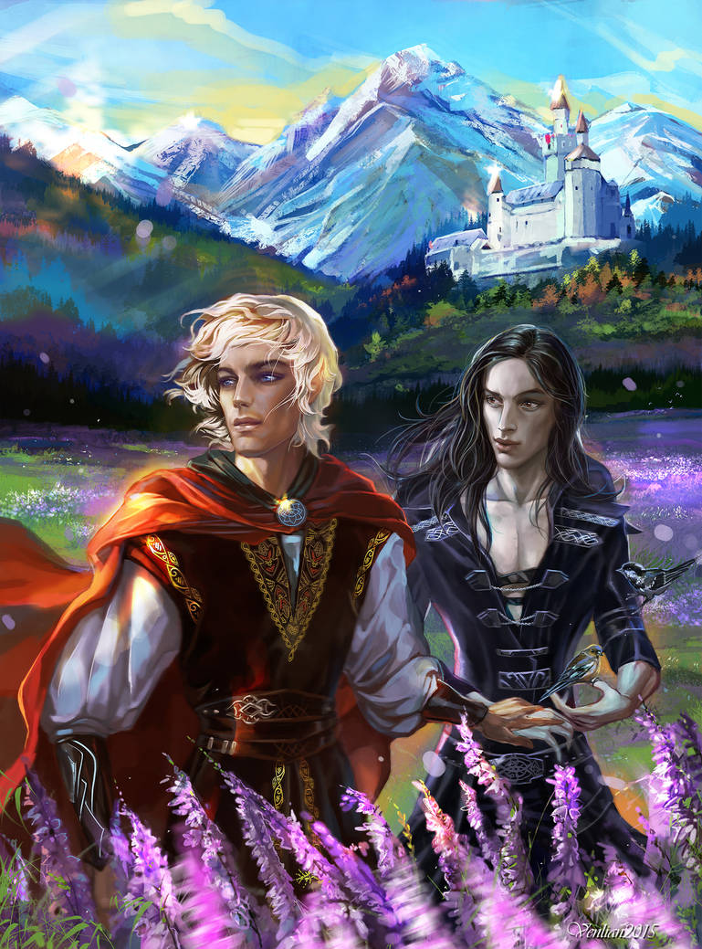 King Arthur and Merlin by Venlian