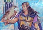 Fingon with Falcon by Venlian