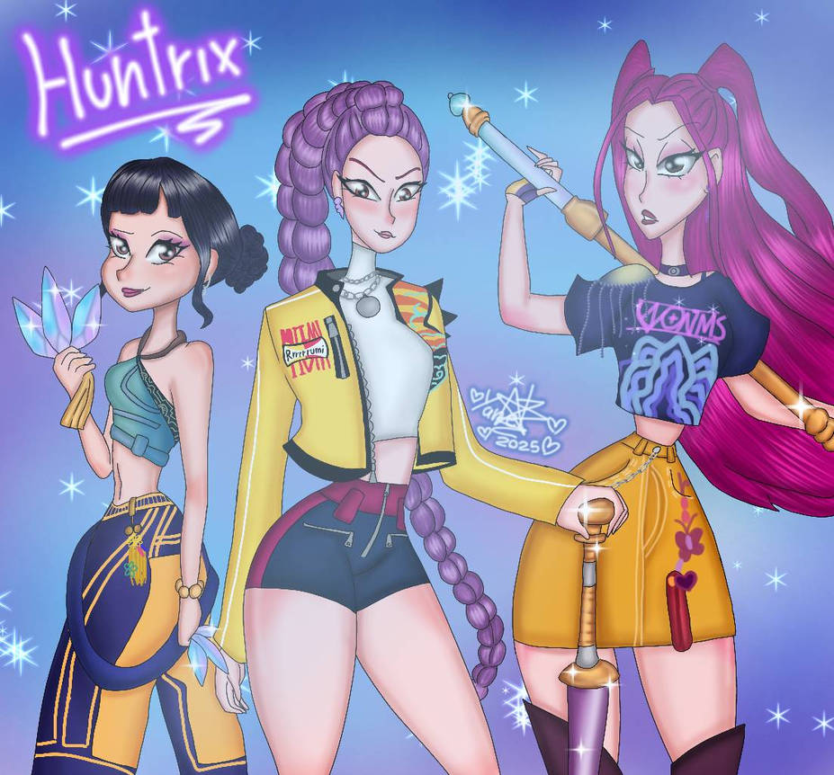 Huntrix Fanart Rumi Mira And Zoey By Angelqueen78 On DeviantArt huntrix-fanart-rumi-mira-and-zoey-by-angelqueen78-on-deviantart