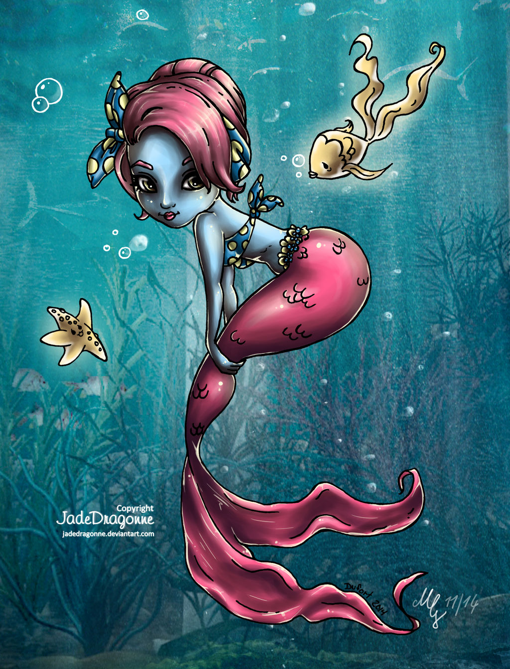 Pin Up Mermaid by *JadeDragonne*