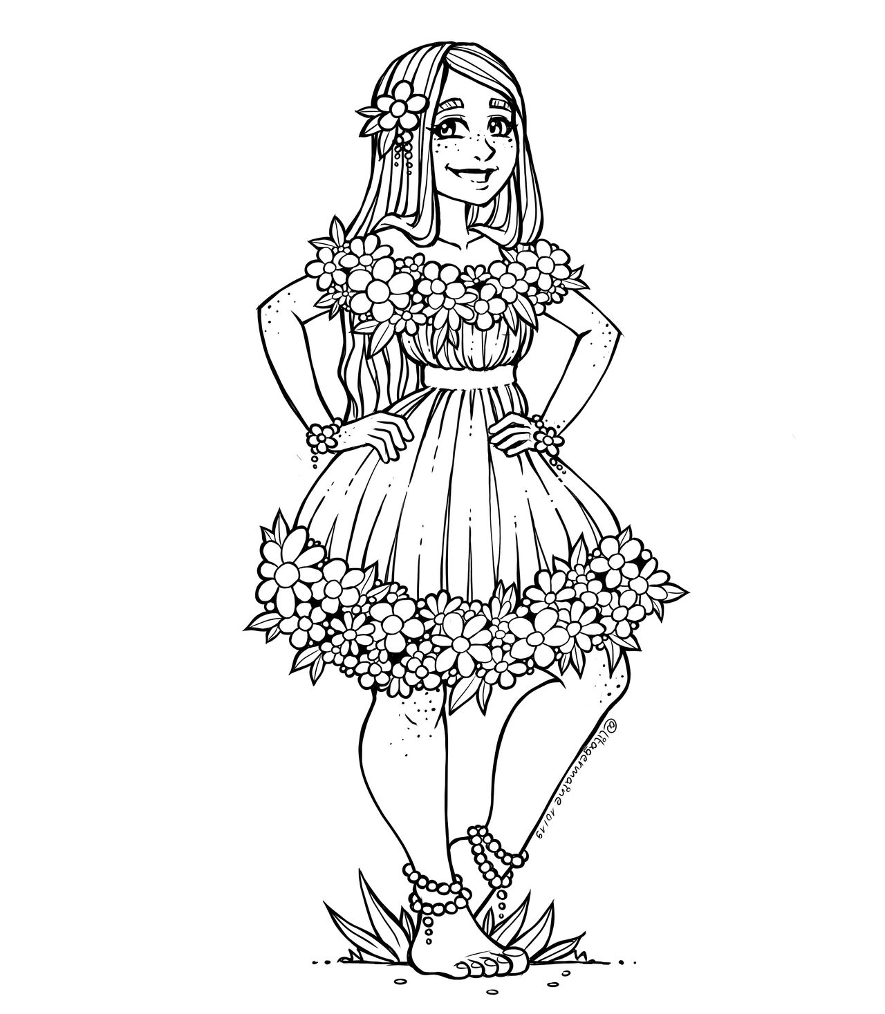 Inktober #10 (2019): Flowers