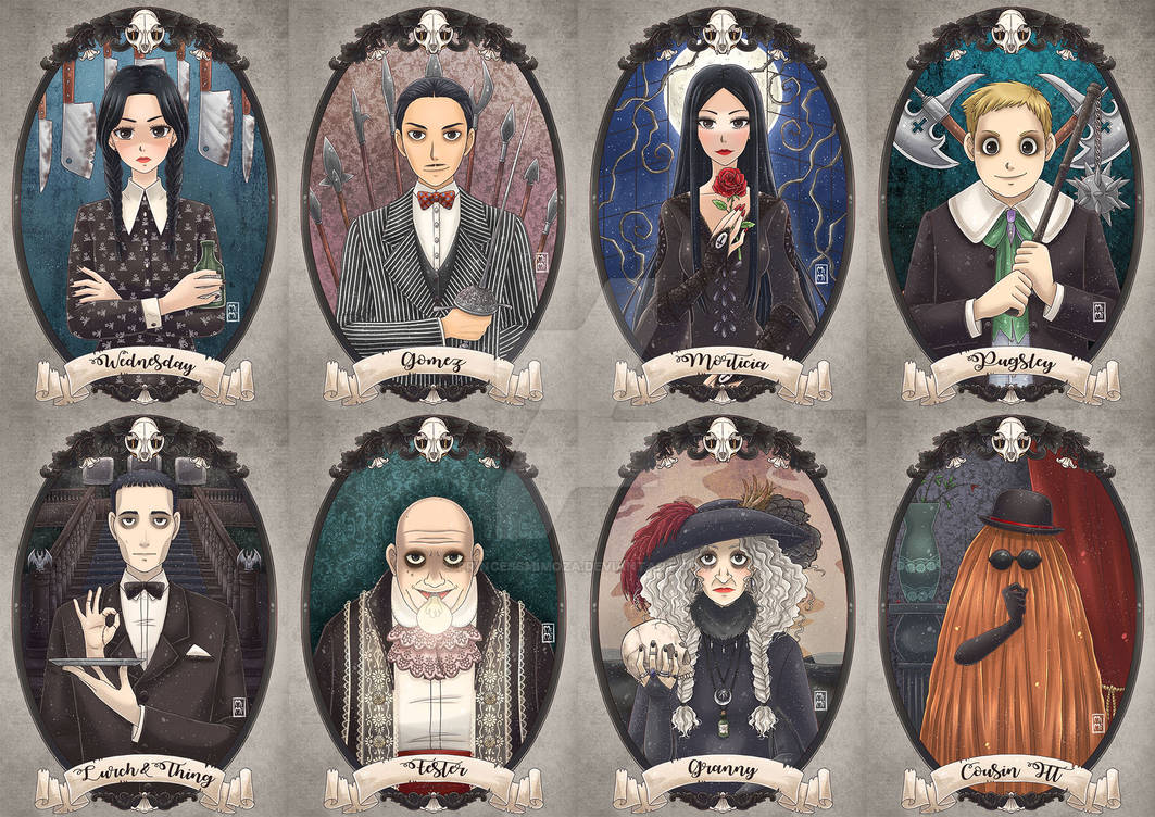 .the addams family portrait series by princessmimoza on DeviantArt