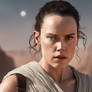 Rey Skywalker Wearing Jedi Robes