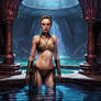 Padm Amidala wearing a string bikini