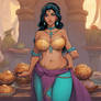 Princess Jasmine with a muffin