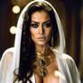 Egyptian actress, busty, long flowing hair , open
