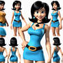 Betty Rubble, beautiful, slim, and slender young w