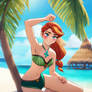 Anna of Arendelle tropical beach,