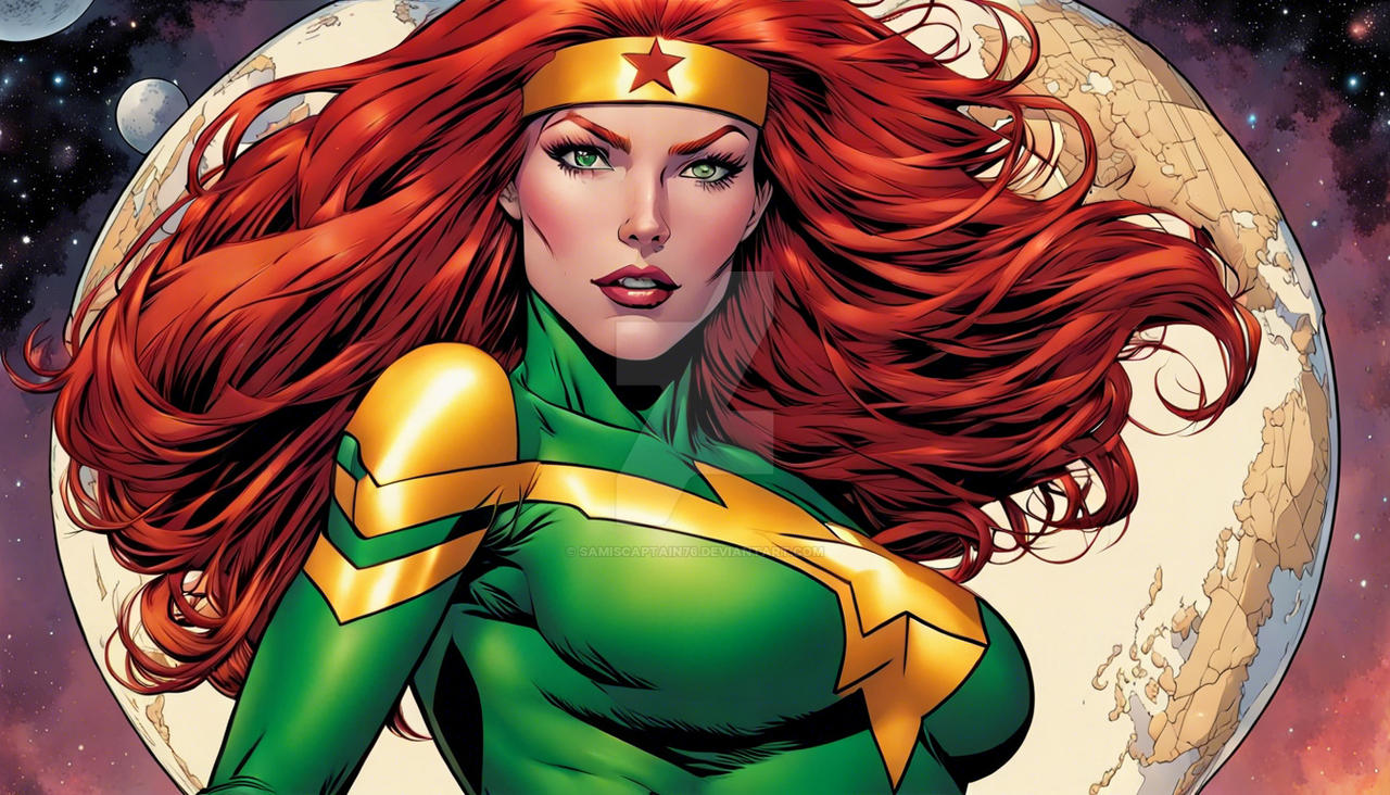 Sexy redhead StarFire from the D.C