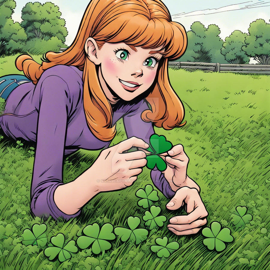 lucky Daphne Blake found a four leaf clover in the