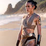 Star wars Rey on the beach