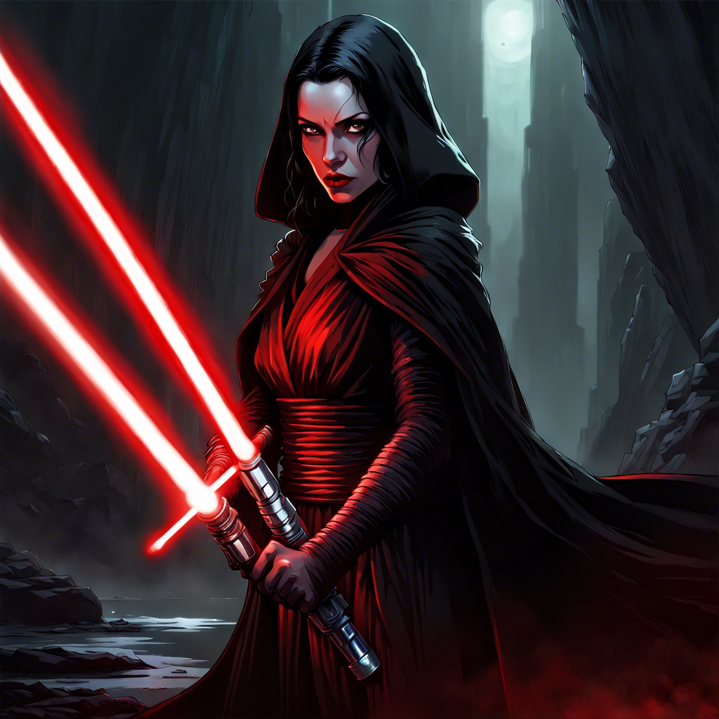 Saith Sab R Sith with her lightsaber a by samiscaptain76 on DeviantArt