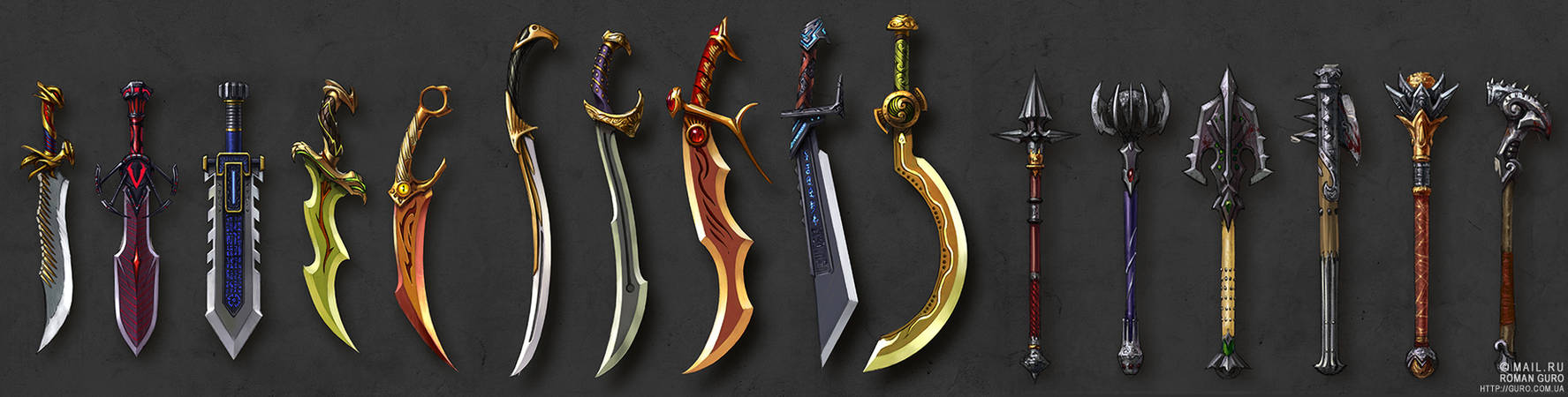 Knives, Swords and Maces concept