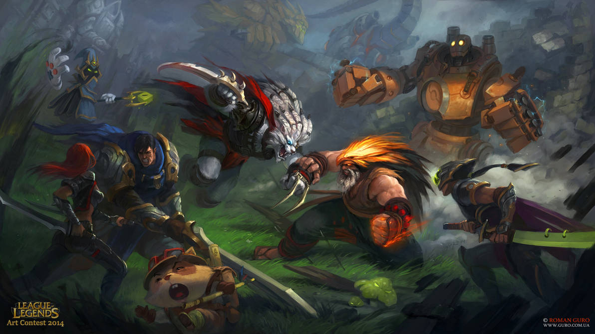Epic Battle League of Legends funart! by Guro