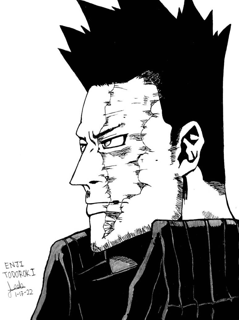 Profile picture of an anime, koey horikoshi's artwork with a male character  with black hair and a smile