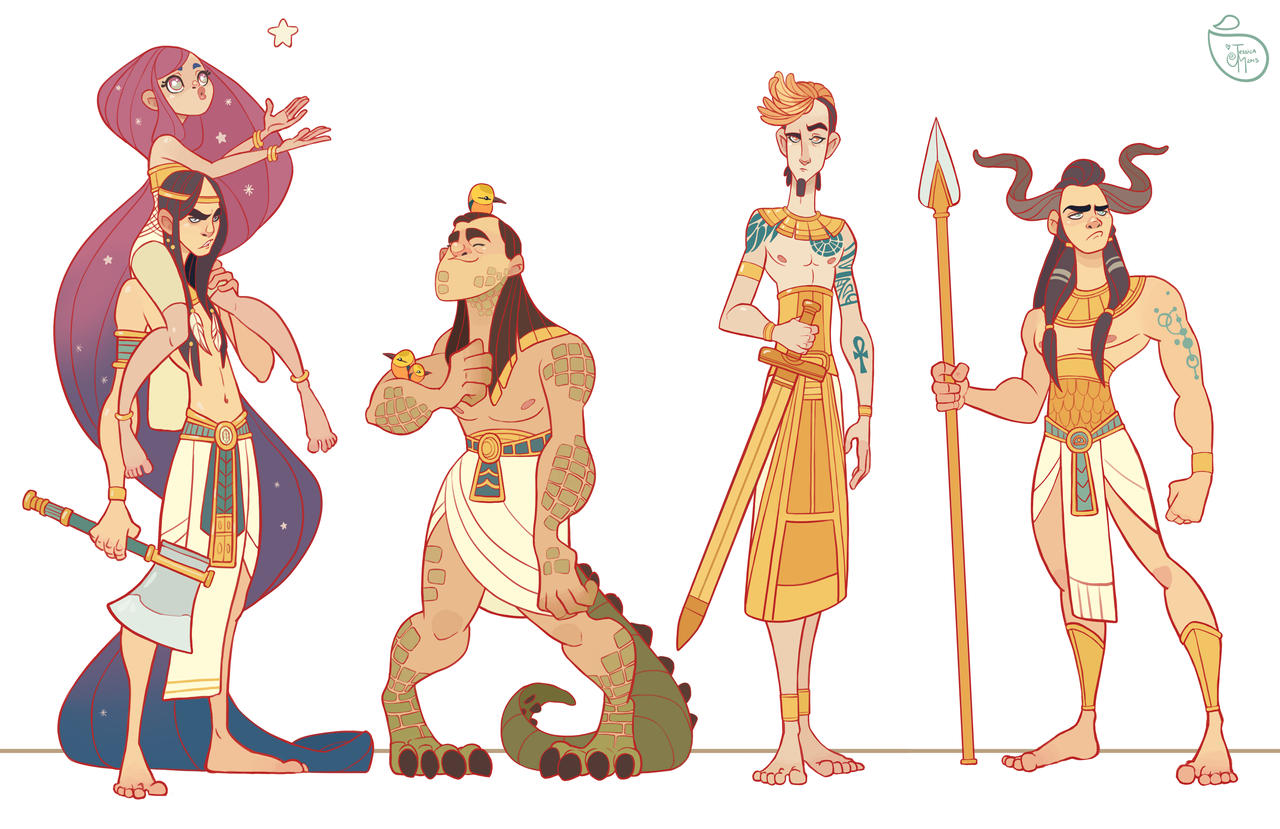 Character Design Egyptian Gods by MeoMai on DeviantArt