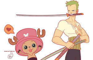 Fan Art - One Piece - Zoro and Chopper