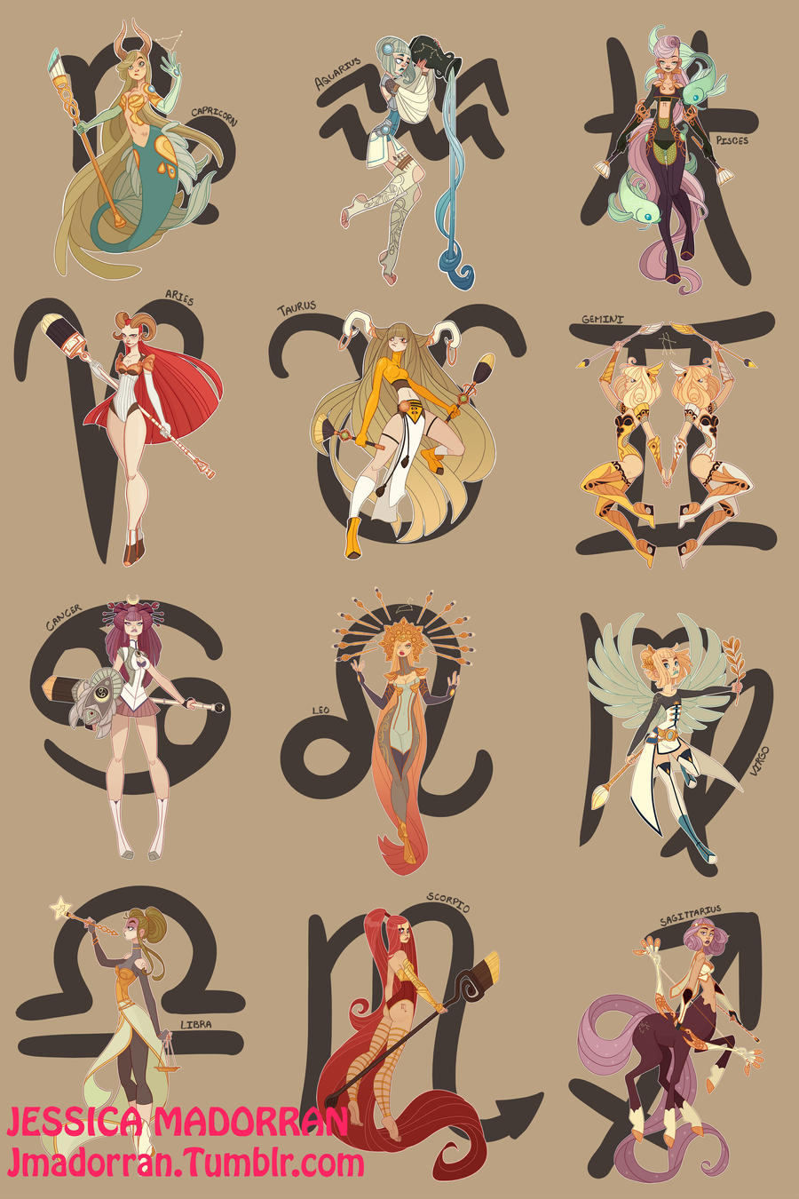 Character Design - Paint the Sky Zodiac Series by MeoMai on DeviantArt
