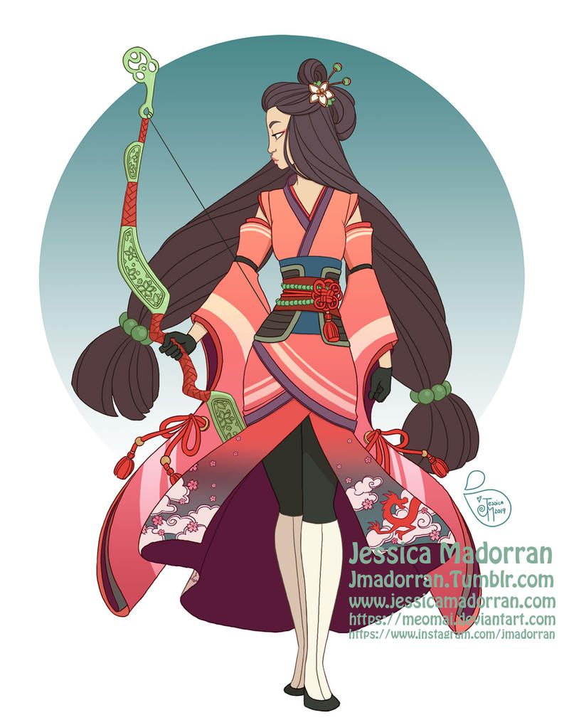 Character Design Redesign - Warrior Princess Mulan