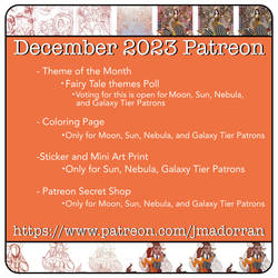 December 2023 Patreon Schedule