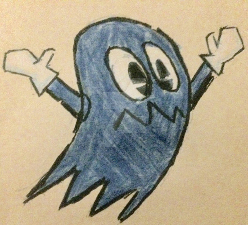 Scared Inky Pac Man Pac-Man Scared Ghost in Official Arstyle by J1970Pac-Boi on DeviantArt