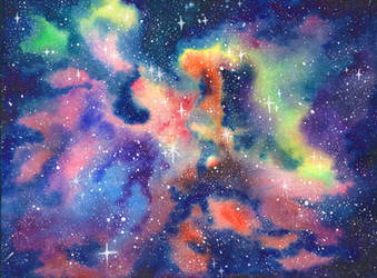 Rainbow Galaxy by Space-Oleandr