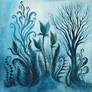Mystical forest weird plants