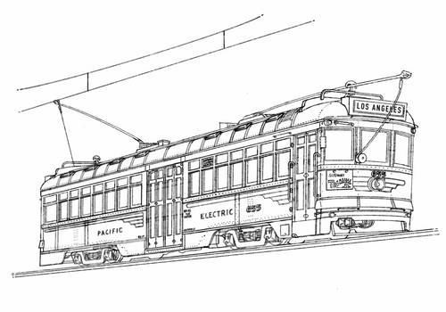 Pacific Electric 'Hollywood Car' Sketch