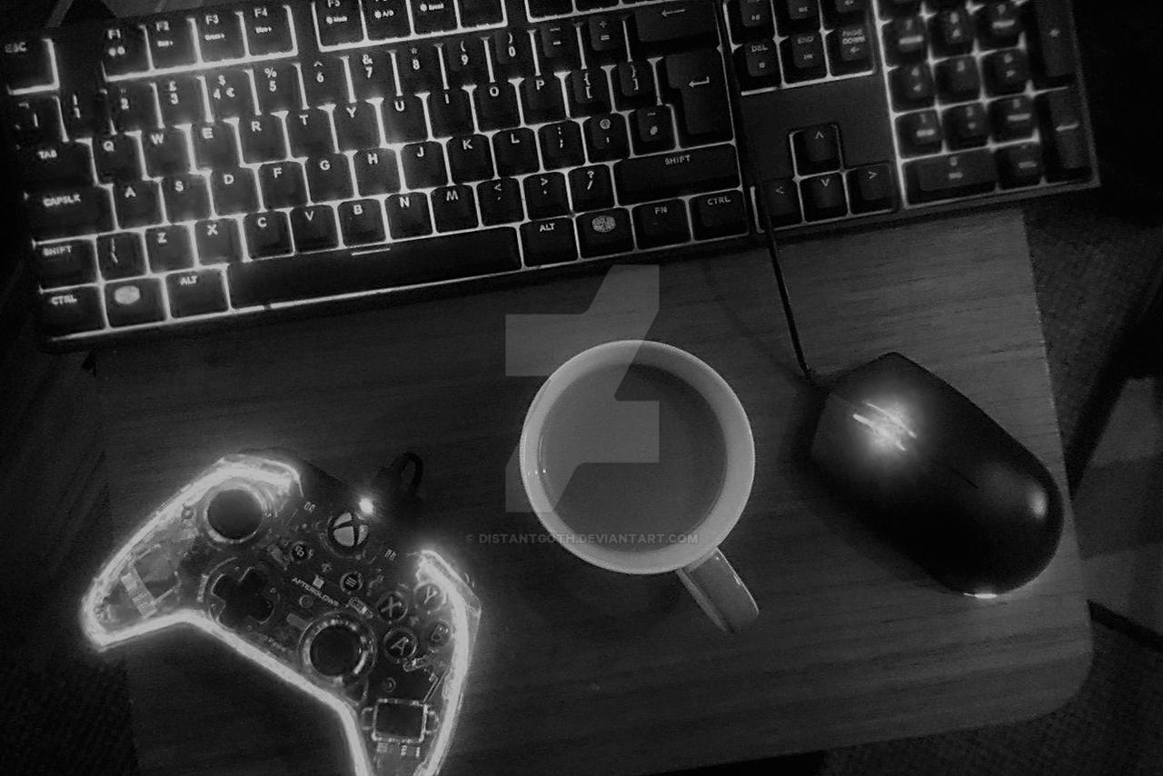 Gaming Computer Desktop Deviantart Gaming Desk by DistantGoth on DeviantArt