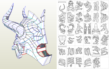 Dragonbone Helmet in Pepakura