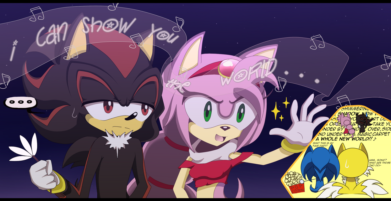 Another Shadow, Amy, Sonic Threesome Peace by くま