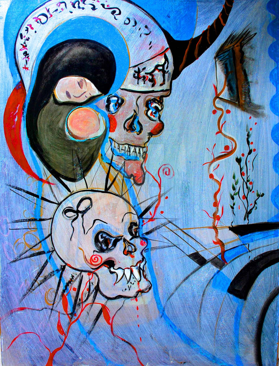 SKULL PAINTINGS LIFE DEATH