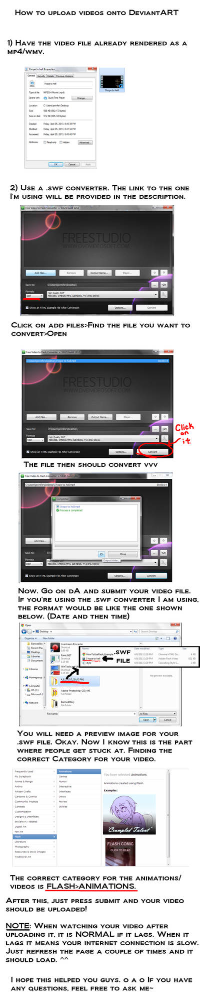 How to Upload Videos onto dA [Tutorial//UPDATED]