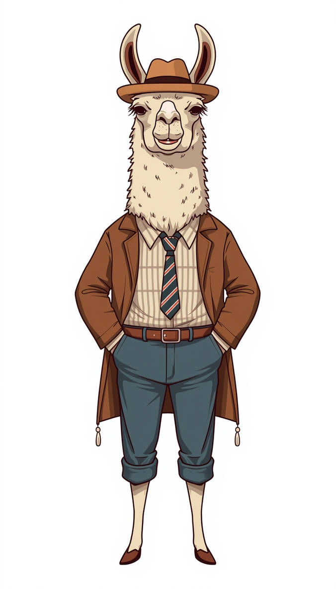 Fancy Llama 1 by MartianIdiot on DeviantArt