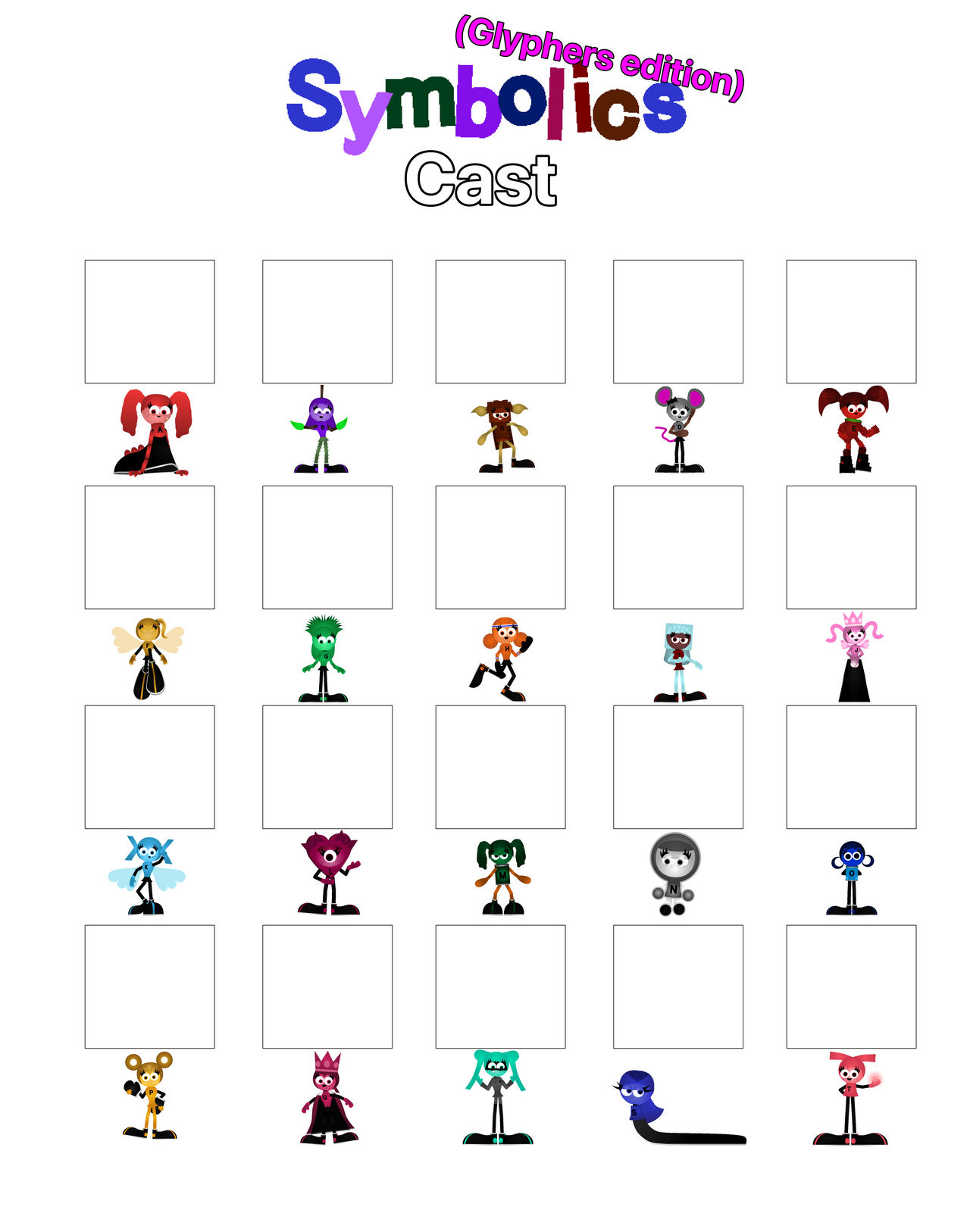 Symbolics cast meme (Glyphers edition) by ShizuhaAki01 on DeviantArt