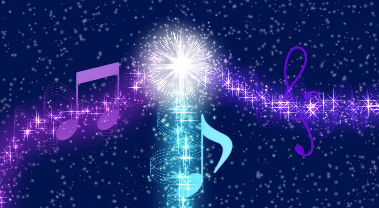 Magic Notes Whimsy Image Three Magical Musical Notes Background by HastuneMary on DeviantArt