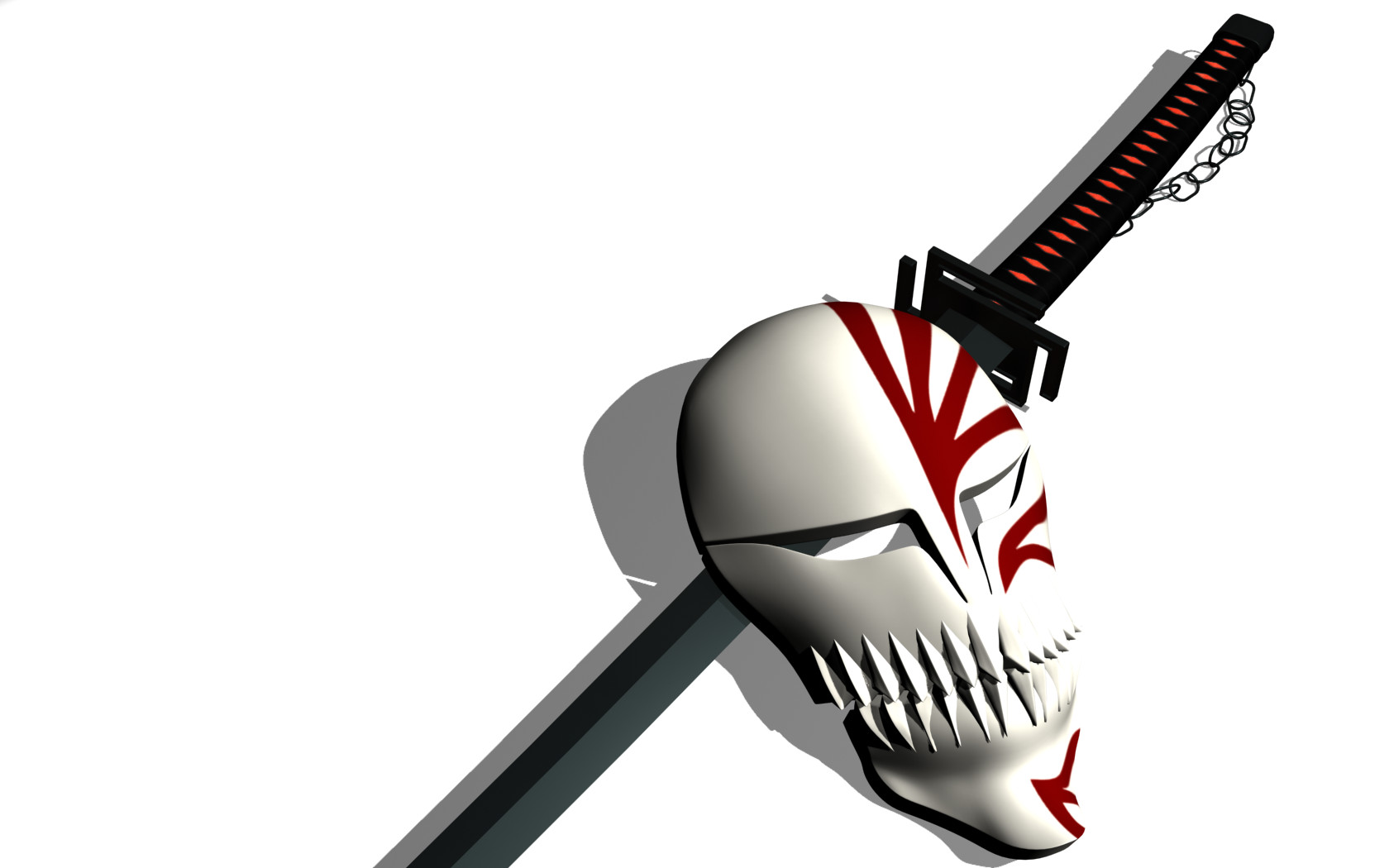 ichigo hollow mask bleach 3d model