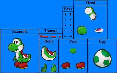 Paper Mario: TTYD - Yoshi Sprites (Green)