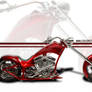 Red Chopper Custom Motorcycle