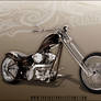 Brown Chopper Motorcycle