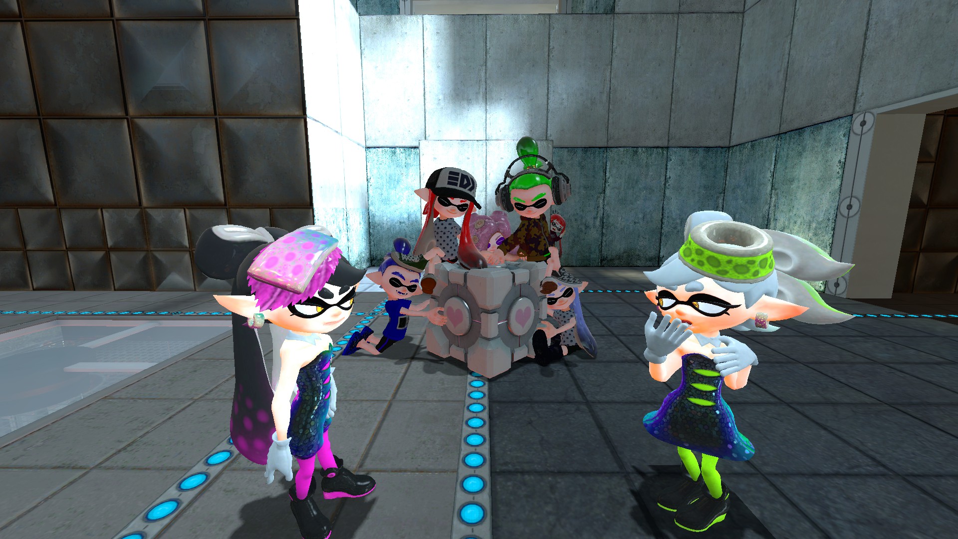 Our favorite Cube with the Inklings and Octoling