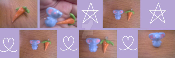 elephant carrot charm collage